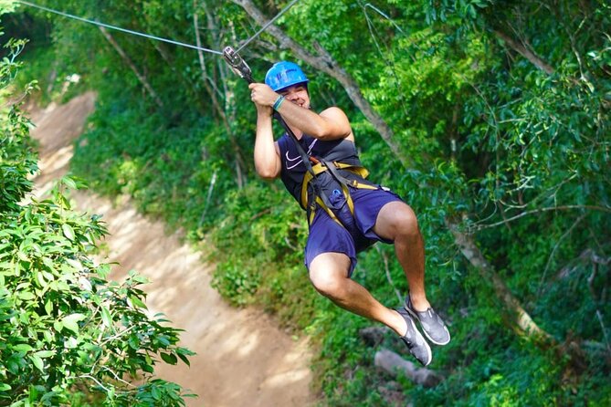 ATV Zipline Swim and Tequila Tasting pick up from Cancun - Soaring on Three Exciting Zipline Flights