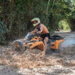 ATV Ziplines Aquazip and Bungee Adventure at Cenote - ATV Riding Through Rugged Jungle Trails