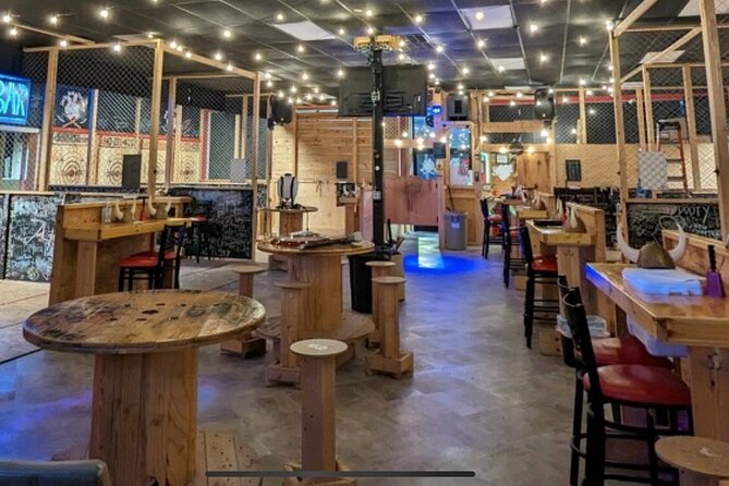 Axe Throwing in North Myrtle Beach - The Venue’s Atmosphere: Music, Lights, and Interactive Targets