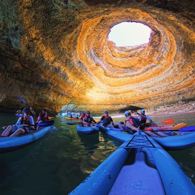 Benagil: Guided Kayak Tour inside caves and Praia da Marinha - What the Tour Includes and Excludes