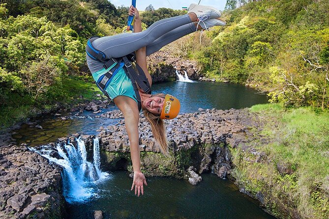Big Island 9-Line Zipline Experience Plus Kayaking Tour - The Excitement of Ziplining Over Waterfalls and Canopies
