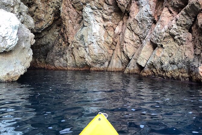 Breathtaking guided Kayak tour from Sant Elm the bay of Cala en Tió - Sea Caves and Mystical Formations Along the Route