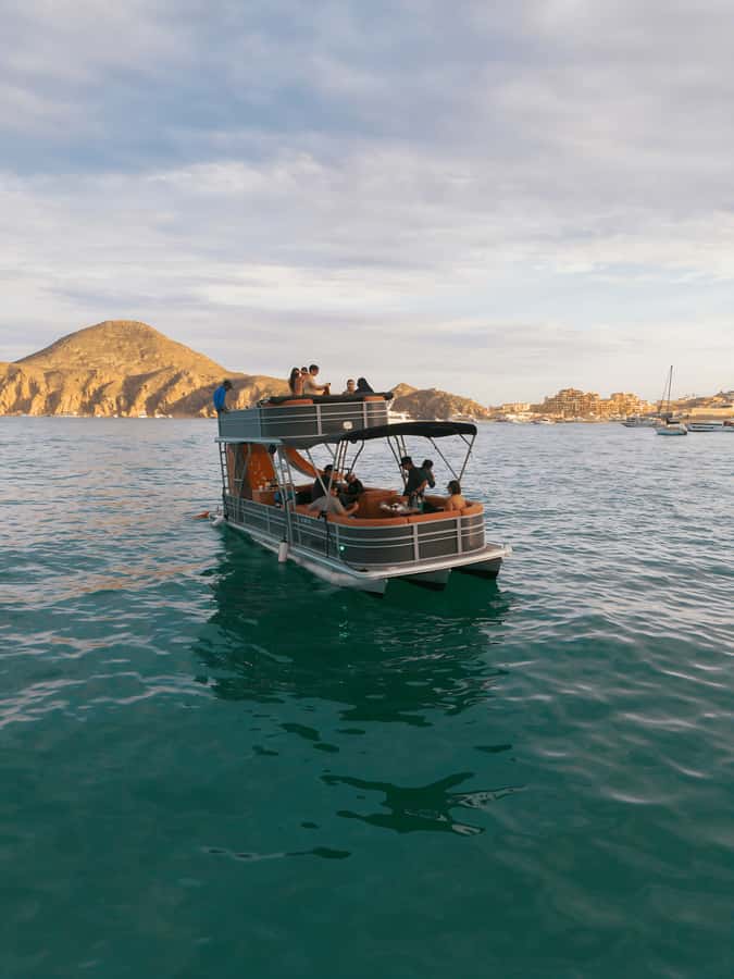 Cabo San Lucas Private 2-Deck Yacht with Drinks - Enjoy Drinks and Scenic Views from the Yacht’s Upper Deck