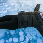 Canadian Rockies Abraham Lake Ice Bubbles Helicopter Tour - The Helicopter Experience over Abraham Lake and the Canadian Rockies