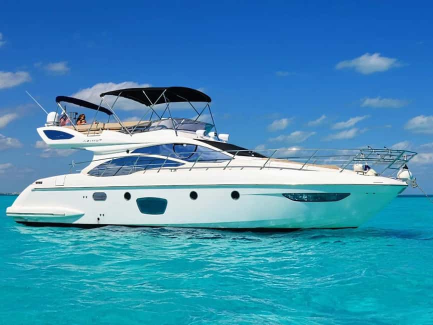 Cancun: Azimut 47 Fly Private Yacht - 6 hours to Isla Mujeres - Starting Point and Group Capacity in Cancun’s Hotel Zone