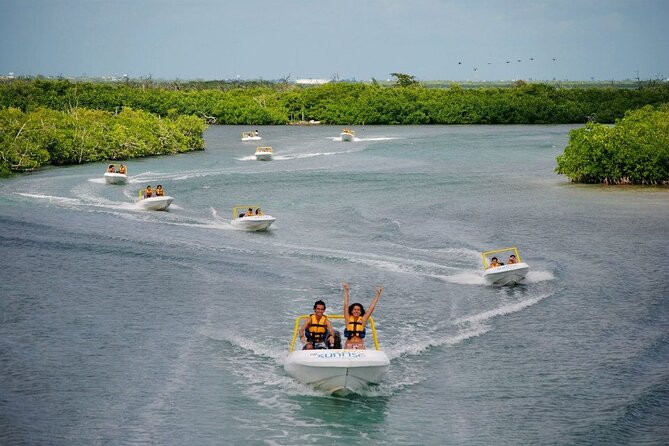 Cancun Mangroves Tour with Shared Speed Boats Ride and Snorkelling - Riding Through the Lush Nichupte Lagoon