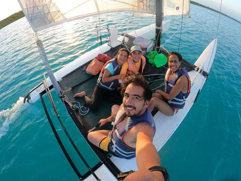 Catamarán Through the Bacalar Lagoon and Make New Friends - Navigating Bacalar Lagoon on a 20-Foot Catamaran