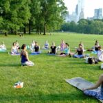 Central Park, New York: Yoga Classes in the park since 2012 - The Meeting Point: Central Parks Le Pain Quotidien