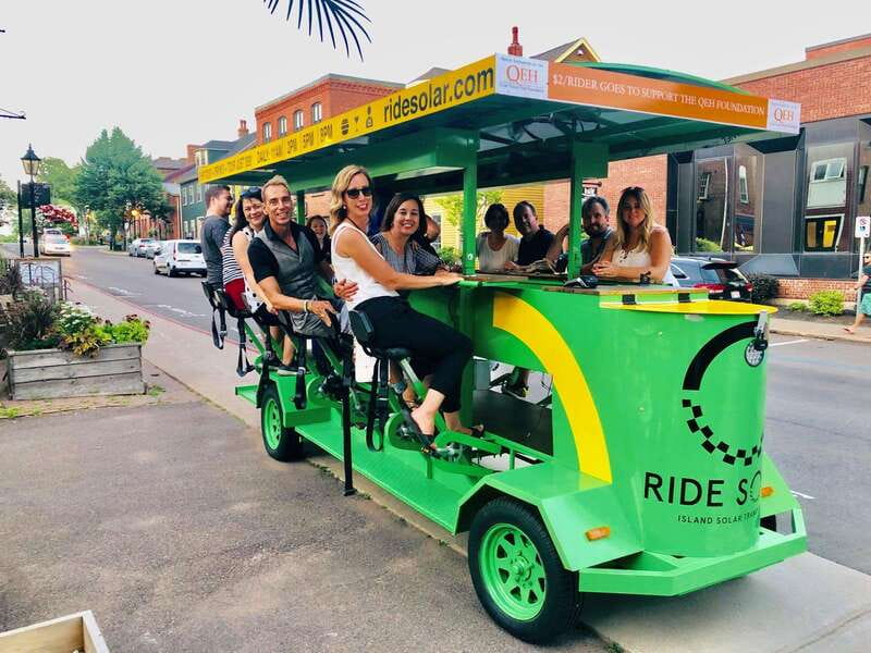 Charlottetown: Solar Food/Drink Party Bike Experience - The Solar-Powered Pedal Bus: A Green Twist on City Tours