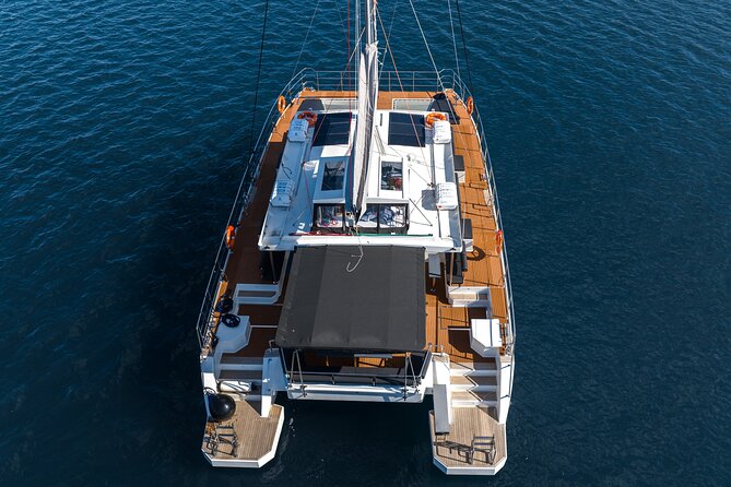 Comfort Max Catamaran Caldera Cruise with BBQ and Drinks - The Experience of Sailing and Views from the Catamaran
