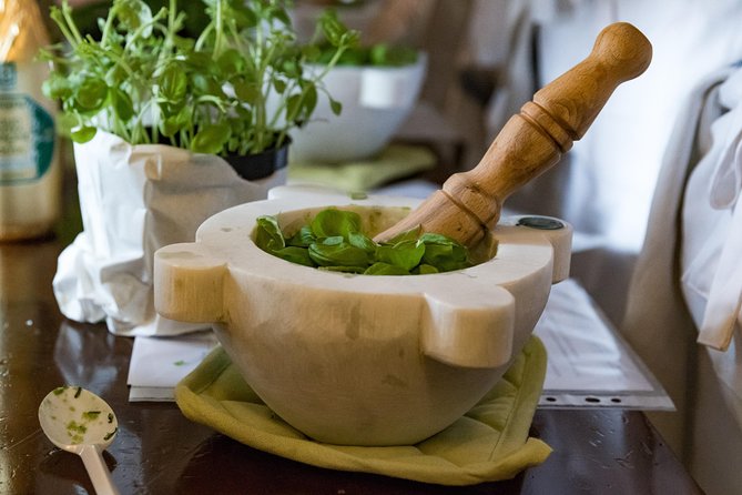 Cooking Class Pesto Sauce - Savoring Your Handmade Pesto with Ligurian Pasta