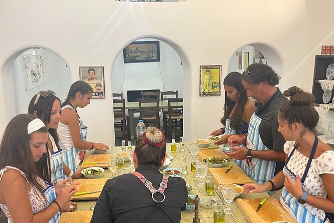 Cooking Class with Private Chef - prepare & enjoy local menu - Preparing a Full Five-Course Santorini Menu with Fresh Ingredients