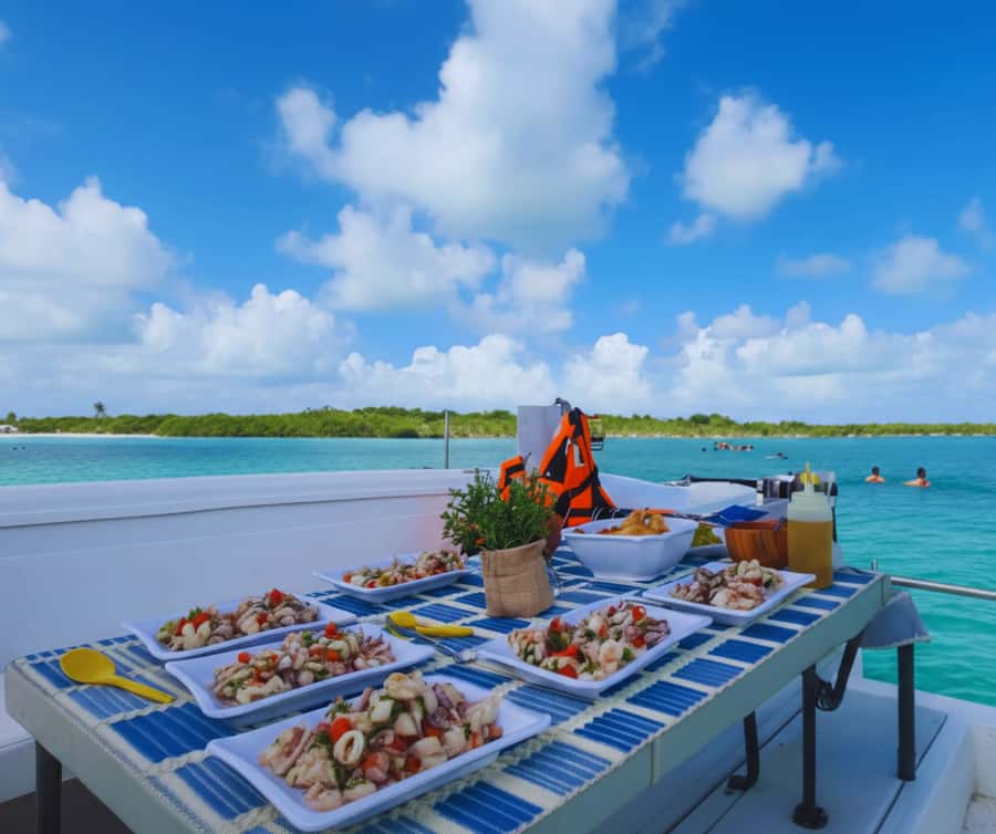 Costa Maya: Private catamaran tour in the 7-color lagoon with lunch - Boarding the Private 36-Foot Catamaran for a Personalized Sailing Experience