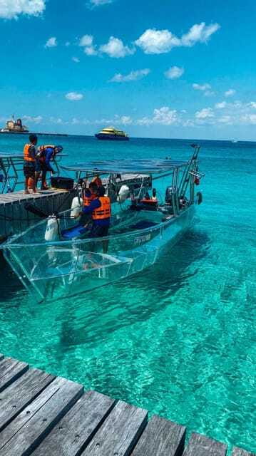 Cozumel: Excursion Crystal Boat Tour with Snorkel & Drinks - Snorkeling at the Artificial Reef Lego and Sunken Ships