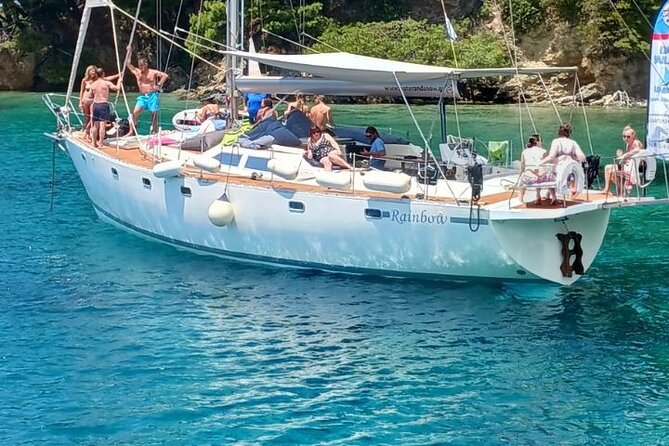 Day sailing Skiathos Skopelos with lunch on Rainbow yacht - First Stop: Swimming and Relaxing at Tsougria Island