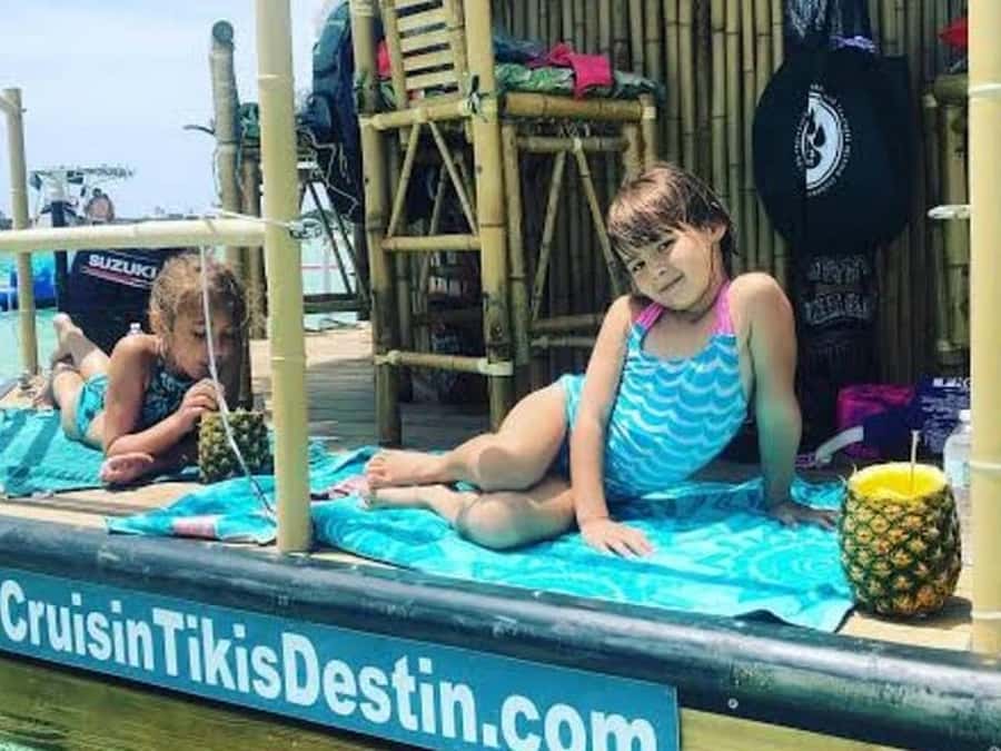 Destin: Cruisin Tikis Beach & Harbor Cruise - Anchoring at a Secluded Beach for Swimming and Relaxation