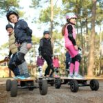 Electric cross skate initiation from 6 years old - The Route: A Shaded Circuit in Landes Pines