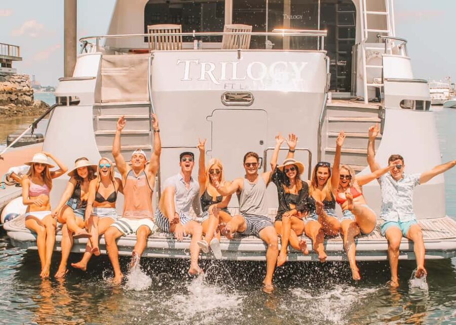 Embark on a Luxurious Journey Aboard the 103 Trilogy Yacht - The Jacuzzi and Outdoor Relaxation Spaces