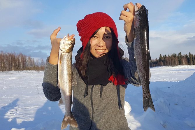 Fairbanks Ice Fishing Expedition in a Heated Cabin with Fish Cookout - Outside Ice Fishing: Authentic Experience When Weather Permits