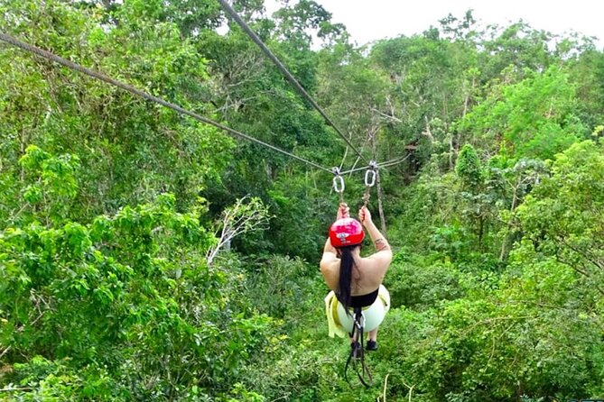 Family ATV Cenote Five Zip Lines Photos Taco Lunch Tequila Taste - Exploring the Two Cenotes: Lagoon and Cave