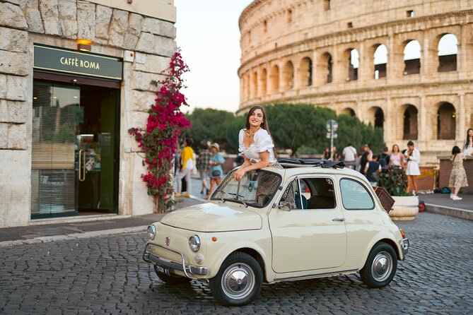 Fiat 500 Retro Car Tour with Professional Photoshoot - The Highlights of the Rome Landmarks Included
