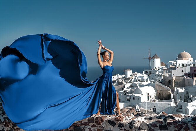 Flying Dress Photo © Photoshoot in Santorini: Express Package - Choosing Your Dress from the Santorini Gown Catalog