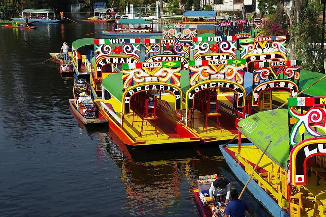 Frida Kahlo Xochimilco and University City - Navigating the Canals of Xochimilco in a Traditional Trajinera