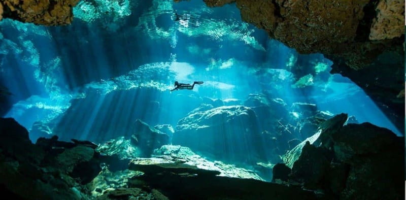 From Cancun: Chikin Ha Cenote Diving Experience - Exploring the Open-Air Domes and Blue Water Views