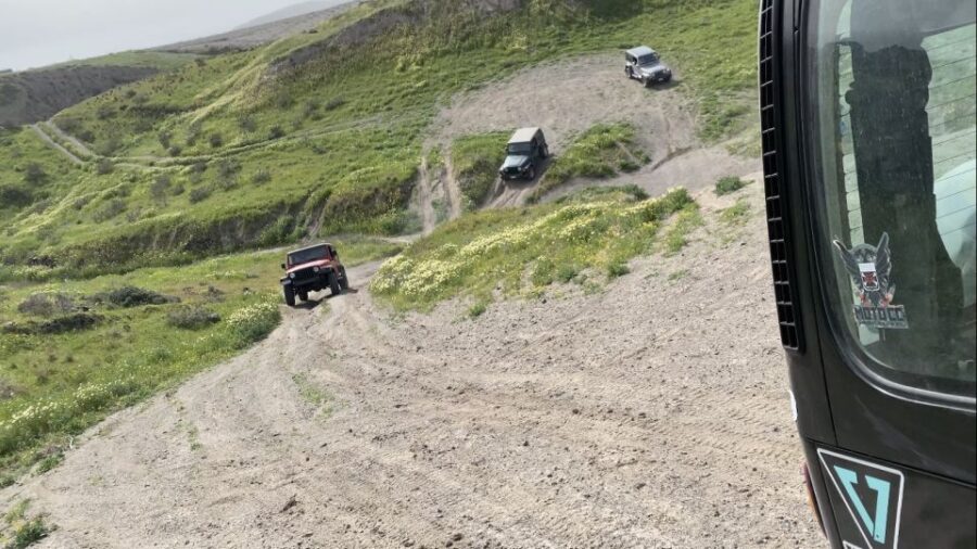 From Fira: Santorini Wrangler Jeep Convoy Tour & Villages - From Pyrgos to Megalochori: Off-Road Excursion Begins