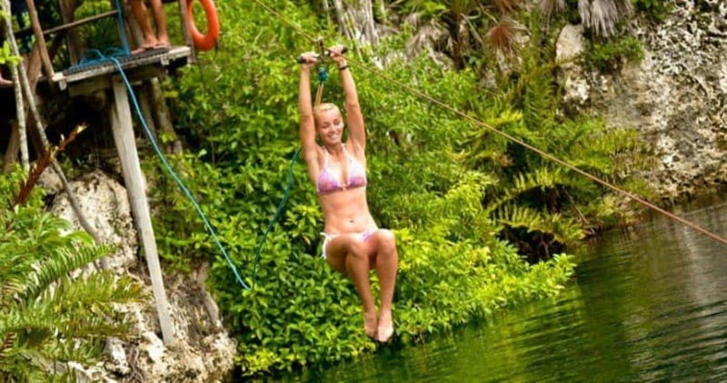 FromCancun: Puerto Morelos: Bike & Zip Line Tour - Cooling Off in the Crystal-Clear Cenote