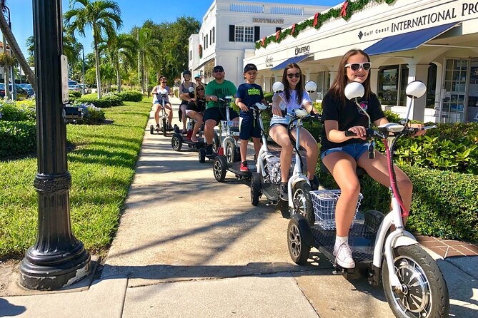 Guided Electric Trike Tour - Downtown Naples Florida - Starting at a Historic Downtown Naples Location