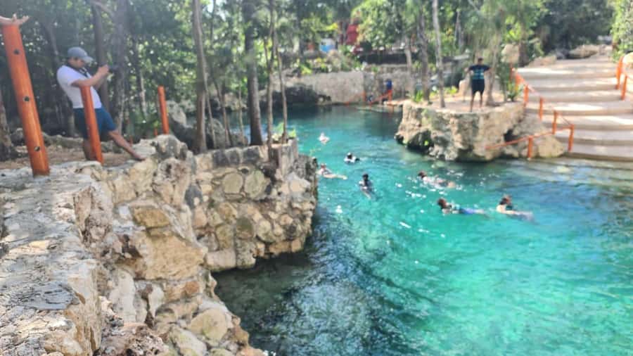 Guided tour of 4 cenotes at Casa Tortugas with transportation and buffet - The Thrill of Jumping at Cenote Wisho