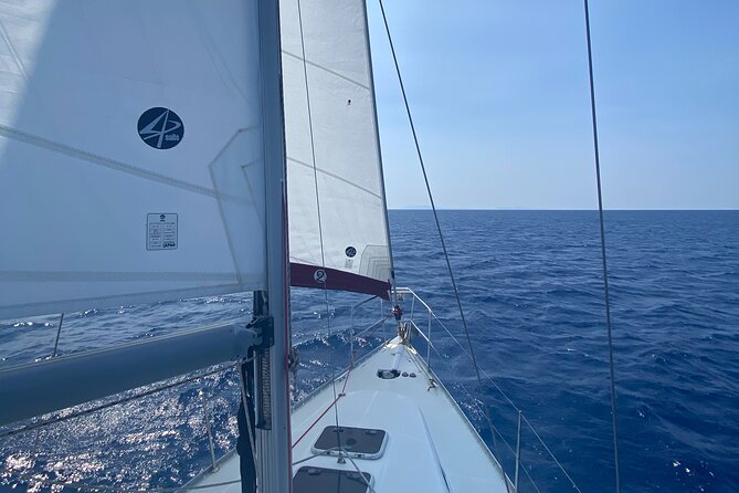 Half day Private Sailing cruise in Santorini island up to 6 pax - Swimming at Mesa Pigadia (Black Beach) During Sunset