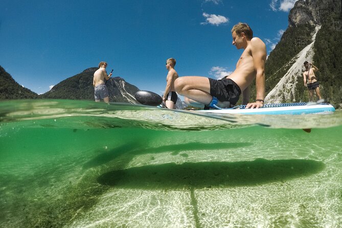 Half Day Stand-up Paddle Boarding (SUP) trip on Lake Predil - Exploring Lake Predil’s Beaches and Springs
