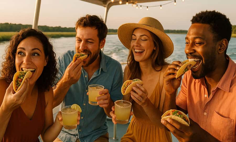 Happy Hour Cruise, Live Music & Taco Bar - Departing from Harbour Town in Hilton Head