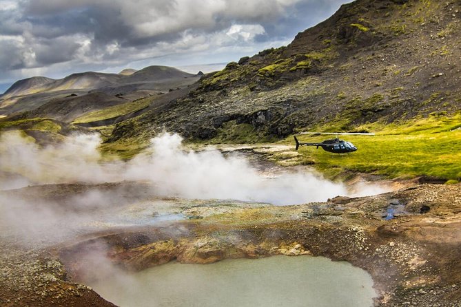 Helicopter Flight Over Geothermal Landscapes from Reykjavik - Soaring Over Reykjavik’s Volcanic Craters and Lava Fields