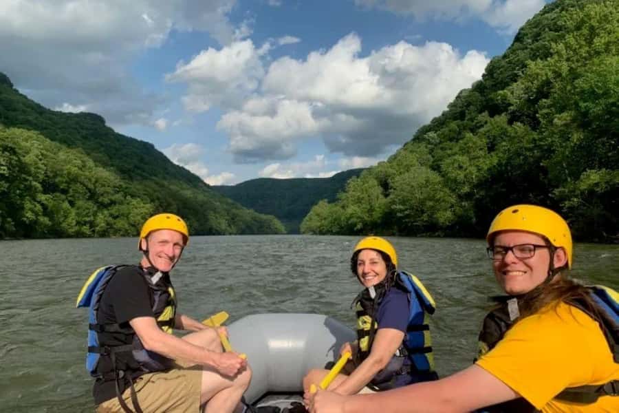 Hico, WV: Upper New River Family Rafting Afternoon Express - Safety and Equipment for Young Rafters
