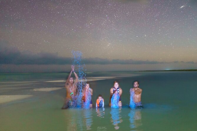 Holbox Kayak Bioluminescence Experience - Walking on Punta Mosquito Sandbank