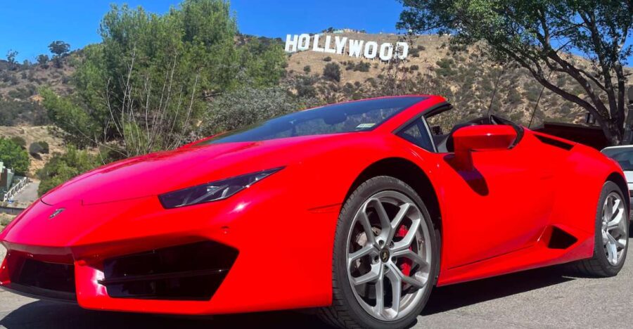 Hollywood Sign 50 Min Lamborghini tour (drive or be driven) - Scenic Routes Through Hollywood Hills and Los Angeles Landmarks