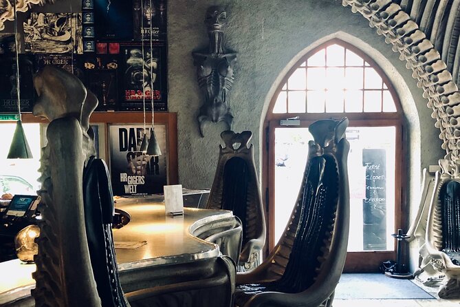 HR Giger Museum Tour with Aliens - Scenic Drive Along Lake Geneva with Iconic Swiss Views