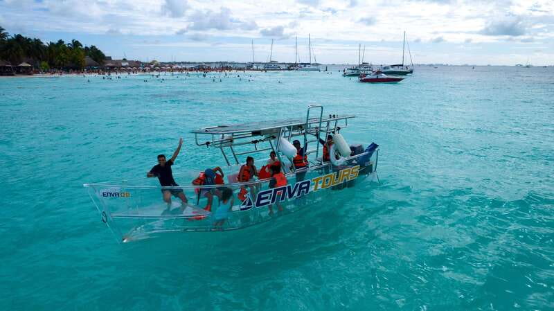 Isla Mujeres: Excursion Crystal Boat Tour at the Caribbean - Scenic Marine Views and Marine Life Encounters