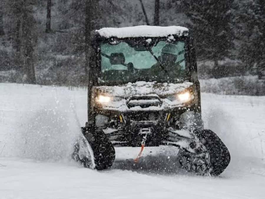 Island Park: Full Day Tracked UTV Rentals - The Defender Max Limited: A Snow-Ready UTV Built for Idaho Winters