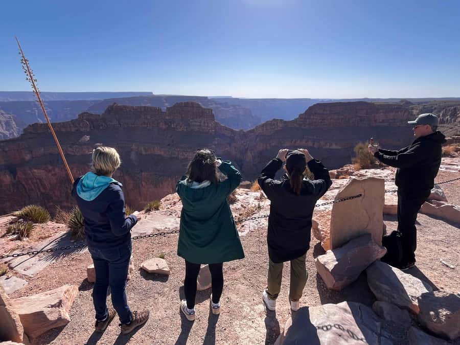 Join us for a tour of the Grand Canyon with a French guide, including the Skywalk - Scenic Drive Through Joshua Tree Forest