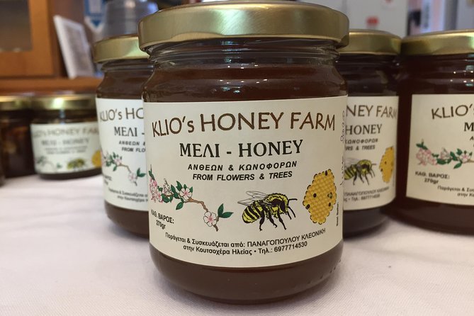 Katakolon 7hour tour : Olympia-Honey Farm-Winery-Beach - Tasting Local Honey at Klio’s Honey Farm