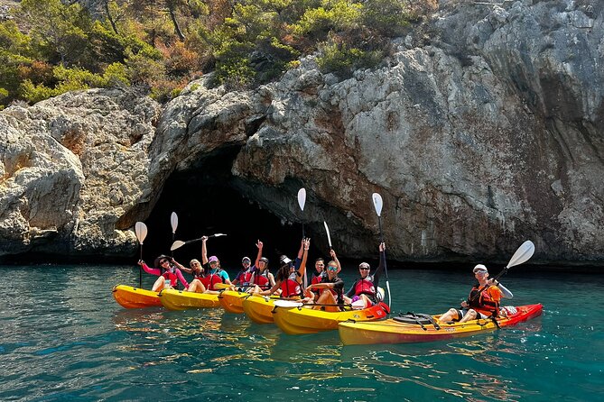 Kayak route through Cala Granadella - Exploring Cala Granadellas Crystal Waters