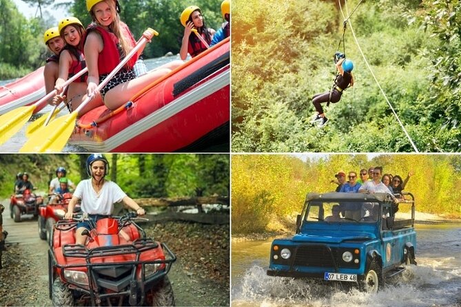 Köprülü Canyon( 4 in 1 ) Combo Rafting , Buggy & Jeep & Zipline - Rafting on the Frothy Kopruka River