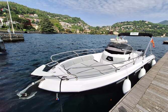 Lake Como Boat Tours: options from 1 hour to a Full Day - A Modern, Comfortable Vessel with Stylish Design