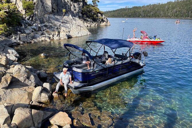 Lake Tahoe Luxury Pontoon Boat Rental Captain Cost Not Included - Starting Point and Easy Access for Lake Tahoe Pontoons