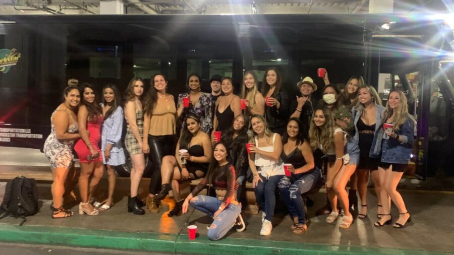 Las Vegas: Private Party Bus Tour Of Vegas Strip w Champagne - The Tour Starts with a Champagne Toast on a Comfortable, Air-Conditioned Bus