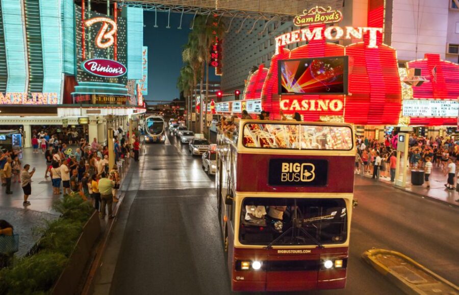 Las Vegas: Sightseeing Night Tour by Open-top Bus - Pass By the Bellagio Fountains and Other Vegas Icons